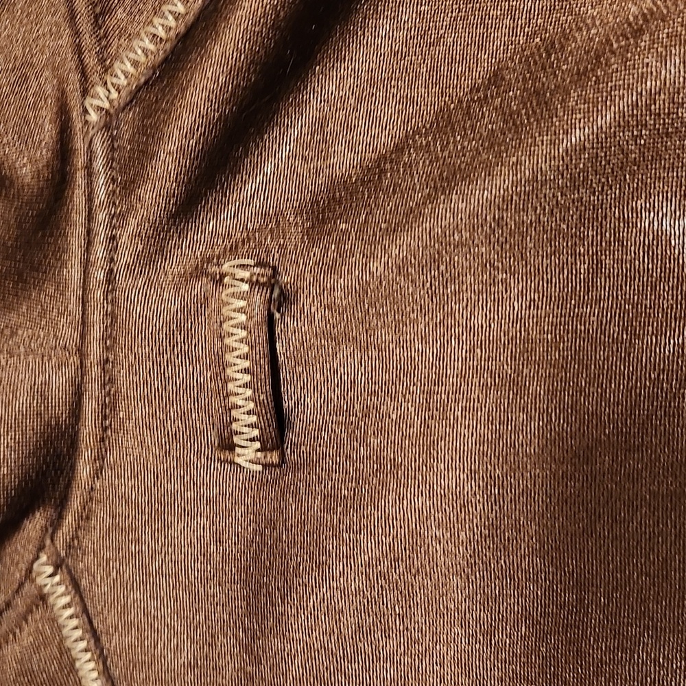 Air Jordan Embroidered Jumpman Logo Full Zip Sweater Vintage Y2K Brown And Gold - Picture 14 of 15